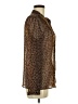 MICHAEL Michael Kors 100% Polyester Animal Print Brown Long Sleeve Blouse Size 8 - photo 4