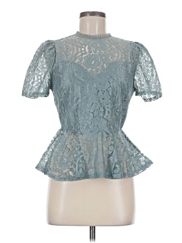 Peach Short Sleeve Blouse (view 1)