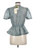 Peach 100% Polyester Teal Short Sleeve Blouse Size M - photo 2