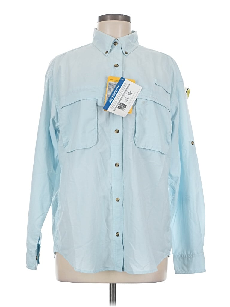 Pre-owned L.l.bean Long Sleeve Button Down Shirt In Blue
