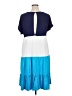 Unbranded Color Block Blue Casual Dress Size 3X - photo 2