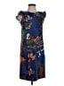 J.Crew 100% Silk Print Blue Casual Dress Size 00 - photo 1