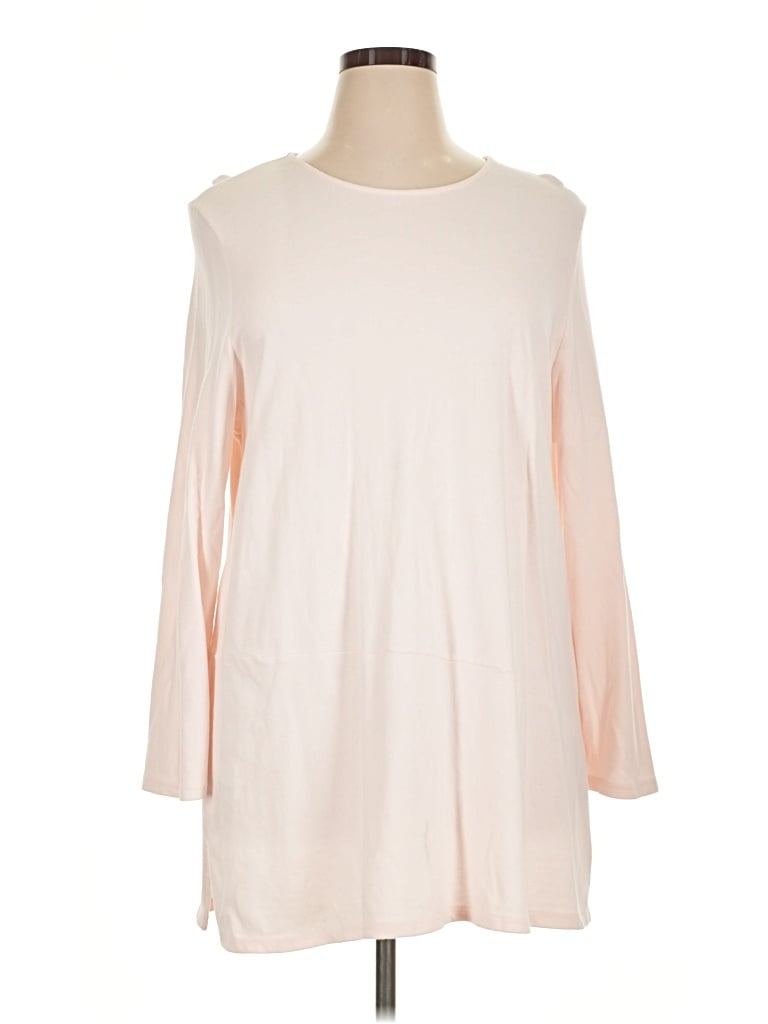 Pre-owned Purejill 3/4 Sleeve T-shirt In Ivory