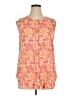 Ann Taylor LOFT 100% Rayon Orange Sleeveless Blouse Size XL - photo 1