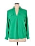Jones & Co 100% Polyester Green Long Sleeve Blouse Size L - photo 1