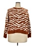 Nine West Animal Print Brown Pullover Sweater Size XXL - photo 1