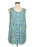 J.Jill 100% Rayon Blue Sleeveless Blouse Size M - photo 1