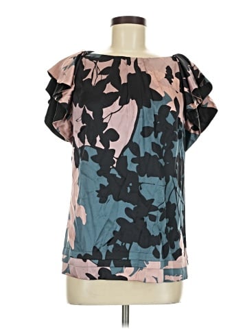 Diane von Furstenberg Short Sleeve Silk Top (view 1)