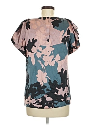 Diane von Furstenberg Short Sleeve Silk Top (view 2)
