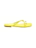 Shoedazzle Yellow Flip Flops Size 7 1/2 - photo 1