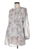 Seraphine 100% Polyester Silver 3/4 Sleeve Blouse Size 6 - photo 1