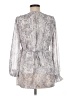 Seraphine 100% Polyester Silver 3/4 Sleeve Blouse Size 6 - photo 2