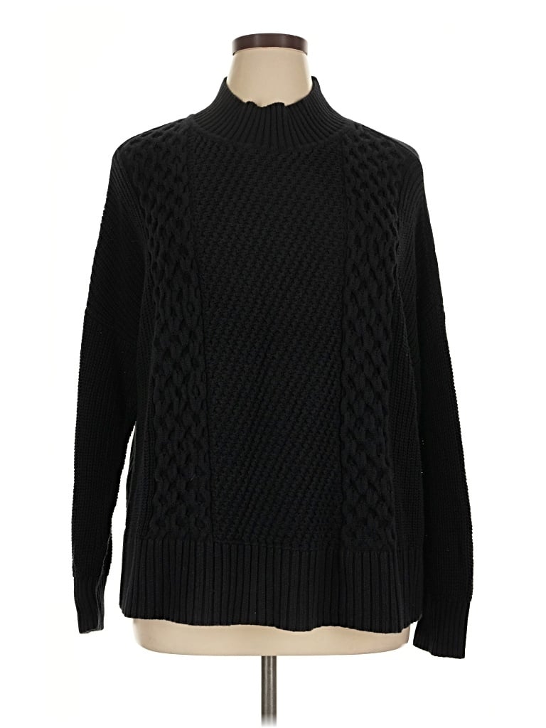 Pre-owned Gap Turtleneck Sweater In Black