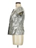 Anne Klein Metallic Silver Short Sleeve Blouse Size 6 - photo 5