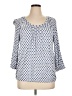 MICHAEL Michael Kors Blue 3/4 Sleeve Blouse Size XL - photo 1