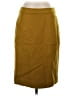 J.Crew 100% Wool Solid Brown Yellow Wool Skirt Size 2 - photo 1