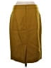 J.Crew 100% Wool Solid Brown Yellow Wool Skirt Size 2 - photo 2