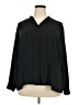 Covington Stripes Black Long Sleeve Blouse Size 24W - photo 1