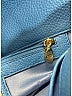 MCM 100% Leather Solid Blue Leather Shoulder Bag One size - photo 11