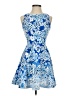B. Darlin Print Blue Cocktail Dress Size 1 - photo 1