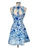 B. Darlin Print Blue Cocktail Dress Size 1 - photo 2