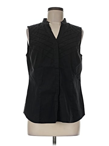 Lafayette 148 New York Sleeveless Button-Down Shirt (view 1)