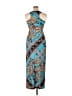 Bongo Animal Print Blue Teal Cocktail Dress Size L - photo 2