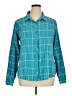 Cabela's 100% Nylon Plaid Teal Long Sleeve Button-Down Shirt Size XL - photo 1