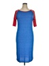 Lularoe Color Block Blue Casual Dress Size XL - photo 1