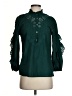 J.Crew 100% Cotton Green 3/4 Sleeve Blouse Size XS - photo 1