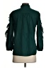 J.Crew 100% Cotton Green 3/4 Sleeve Blouse Size XS - photo 2