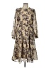 Hayden 100% Polyester Floral Tan Casual Dress Size L - photo 1
