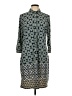 Max Studio Print Green Casual Dress Size L - photo 1