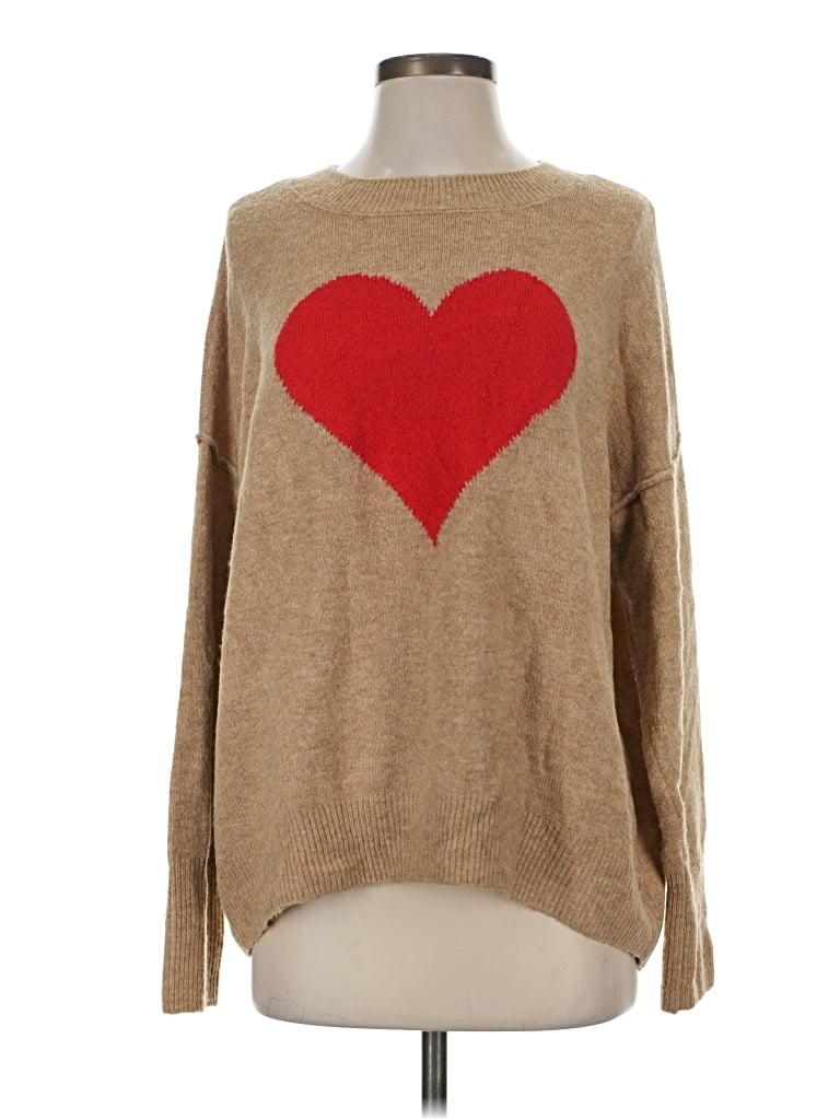 Pre-owned Vince Camuto Pullover Sweater In Tan