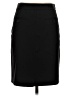 Theory Solid Black Wool Skirt Size 00 - photo 2