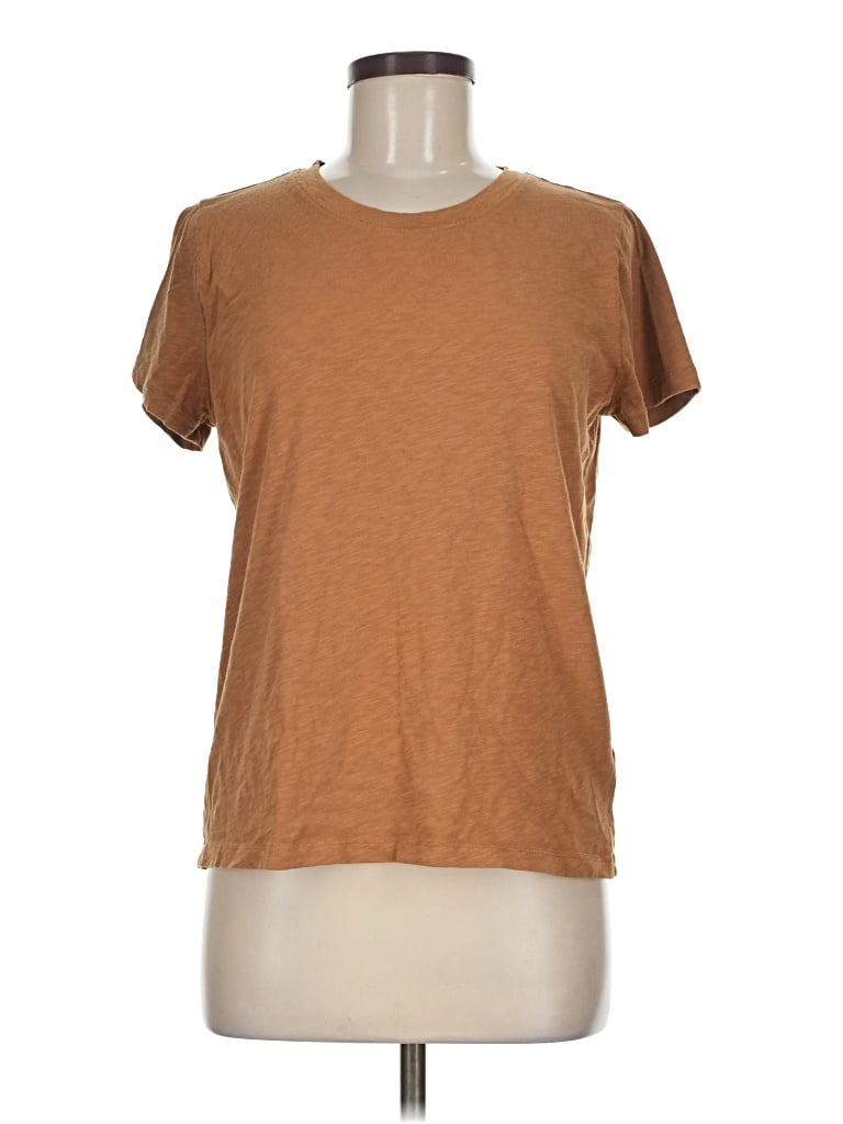 Pre-owned J.crew Factory Store Short Sleeve T-shirt In Brown