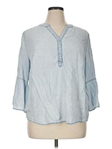 Chico's 3/4 Sleeve Button-Down Shirt (view 1)