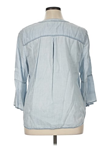 Chico's 3/4 Sleeve Button-Down Shirt (view 2)
