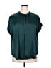 Gap 100% Polyester Teal Short Sleeve Blouse Size XL - photo 1