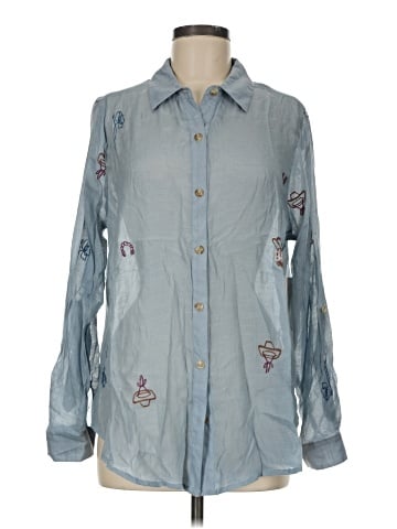 Fig & Flower Long Sleeve Button-Down Shirt (view 1)