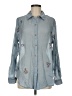 Fig & Flower Blue Long Sleeve Button-Down Shirt Size M - photo 1