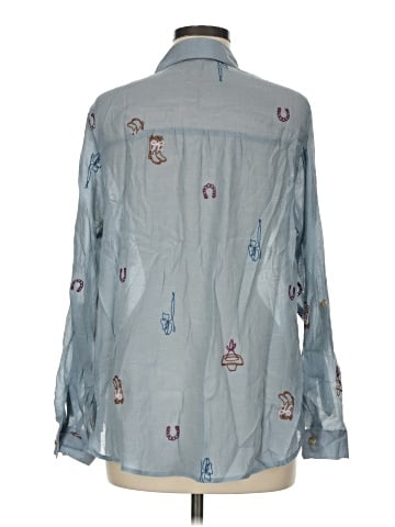 Fig & Flower Long Sleeve Button-Down Shirt (view 2)