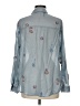 Fig & Flower Blue Long Sleeve Button-Down Shirt Size M - photo 2