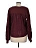 By Anthropologie 100% Cotton Burgundy Pullover Sweater Size M - photo 2