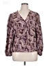 Intermix Paisley Purple Long Sleeve Blouse Size XL - photo 1