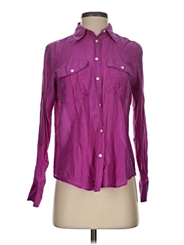 Lauren by Ralph Lauren Long Sleeve Silk Top (view 1)