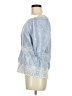 Talbots 100% Cotton Blue 3/4 Sleeve Blouse Size M - photo 5