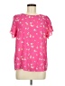 Staccato 100% Polyester Pink Short Sleeve Blouse Size M - photo 1