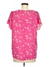 Staccato 100% Polyester Pink Short Sleeve Blouse Size M - photo 2