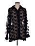 Harley Davidson Chevron-herringbone Black Long Sleeve Blouse Size M - photo 1